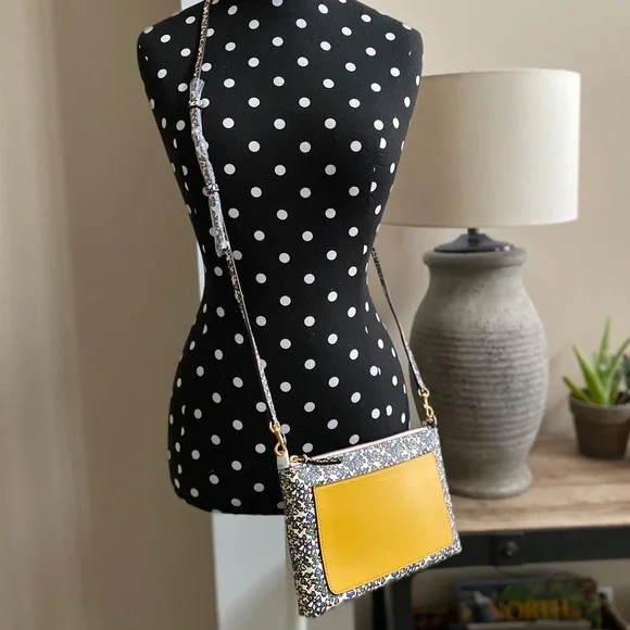 Tory Burch Tassel Print Leather Crossbody Bag